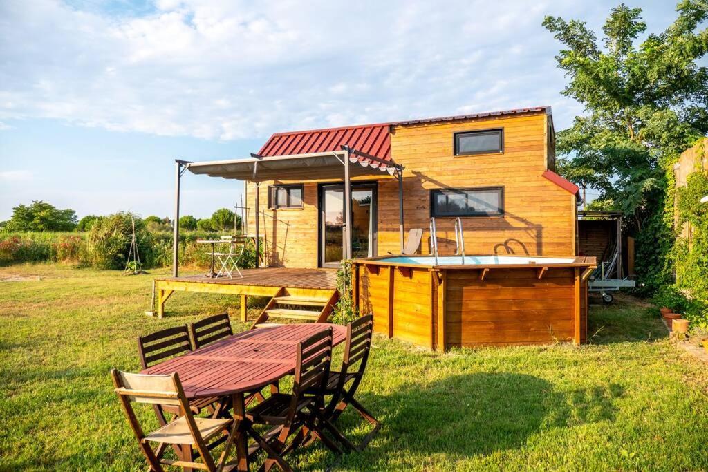 Myinsolite - Tiny-House, Jacuzzi, Brasero, Piscine Aigues-Mortes Exterior photo